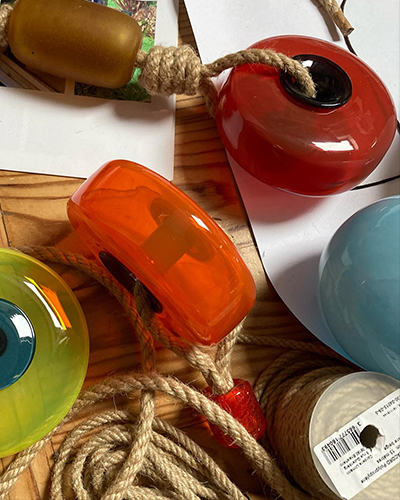 souffleur de verre Paimpol flotteurs cordscopie flotteur en verre sur corde pour décorations d'intérieur