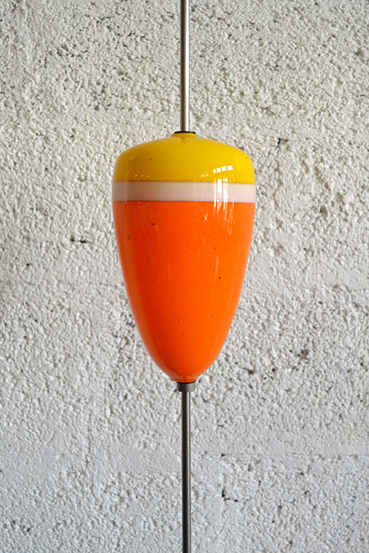 Flotteur en verre, création Celsius par Eric Lemarié souffleur de verre