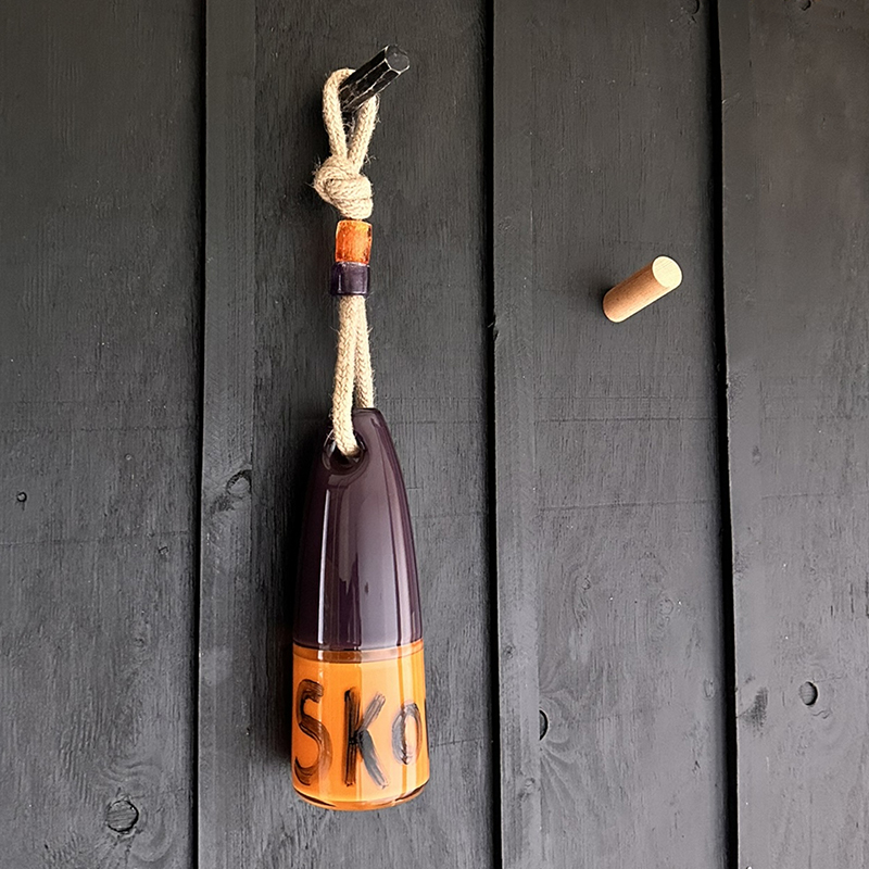 Balise de casier avec perle orange et violet – Image 4