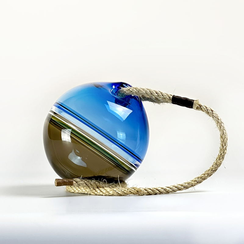 Bouée ronde moyenne en verre soufflé Eric Lemarie